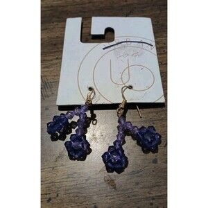Urban Outfitters Dangle Daisy Purple Earrings